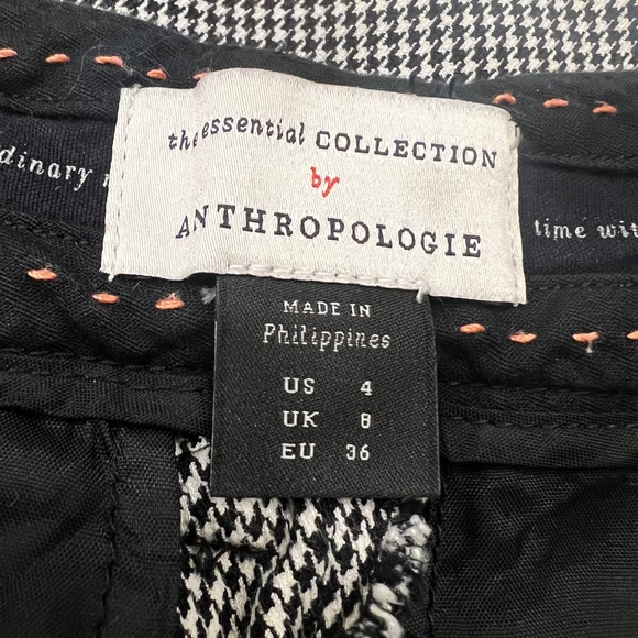 EUC. Houndstooth {Anthropologie} Essential Low Rise Slim Ankle Pants | 4 · Small - Picture 5 of 16